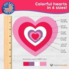 Heart Paper Cutouts – 240 Multi-Size Card Stock Hearts for Creative Crafting