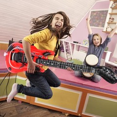 Rock Star Toy Set – 8 Pack Inflatable Instruments, Guitar, Saxophone, Boom Bo…