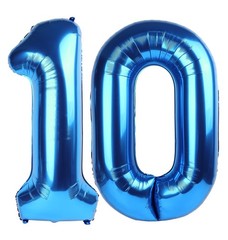 Dark Blue Number 10 Balloon, Number Ballons 40 Inch 10 Ballon for 10th 100 Bi…