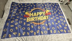 Happy Birthday Backdrop Banner rings