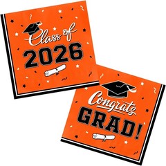 Complete Graduation Tableware Set in Orange