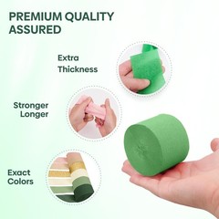 Elegant 6-Pack Sage Green Streamers – 492 FT Party Decorations for All Occasions