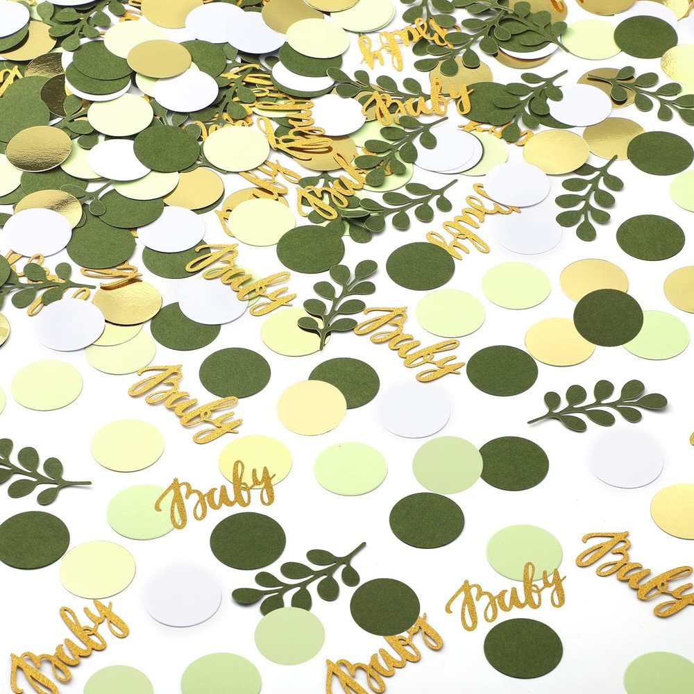 400 Pcs Baby Shower Confetti Decorations Table Confetti Dots Gender Reveal We…