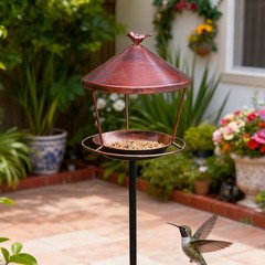 Rustic Iron Bird Bath for Outdoor Wildlife Support and Decorative Appeal