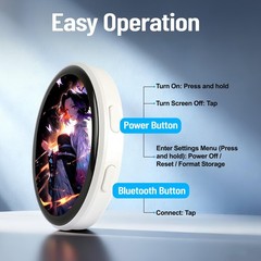 Digital Pin with Anime Themed Pixel Screen – -for Backpacks Cool Button Displ…