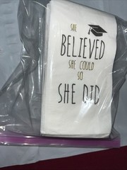 Graduation Party “She Believed She Could”Napkins, Advice For Grad BOX Cards LOT