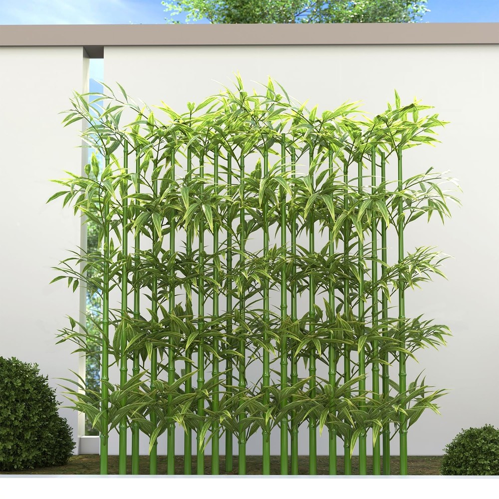 GOOFCXO 5ft Fake Bamboo Plant 10 Pack, Artificial Privacy 5ft/150cm, 10-pack
