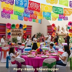 Reversible 36 Ft Mexican Fiesta Banners – Perfect for Indoor & Outdoor Fun