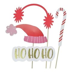 Christmas Photo Booth Props Selfie Props Accessories Santa Christmas Party 12pcs