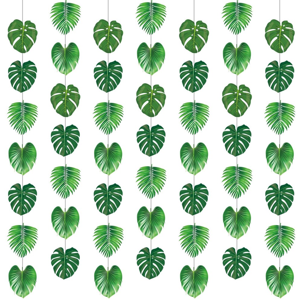 Tropical Garlands 2026 Vbs Party Decorations Rainforest Palm Leaves Garland B…