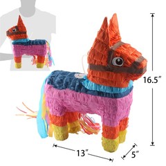 2Pack Donkey Pinata with Hanging Loop Cinco de Mayo Birthday Mexican Party Decor