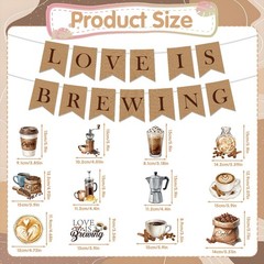 Love Is Brewing Bridal Shower Decorations, Coffee Bridal Shower Banners with …