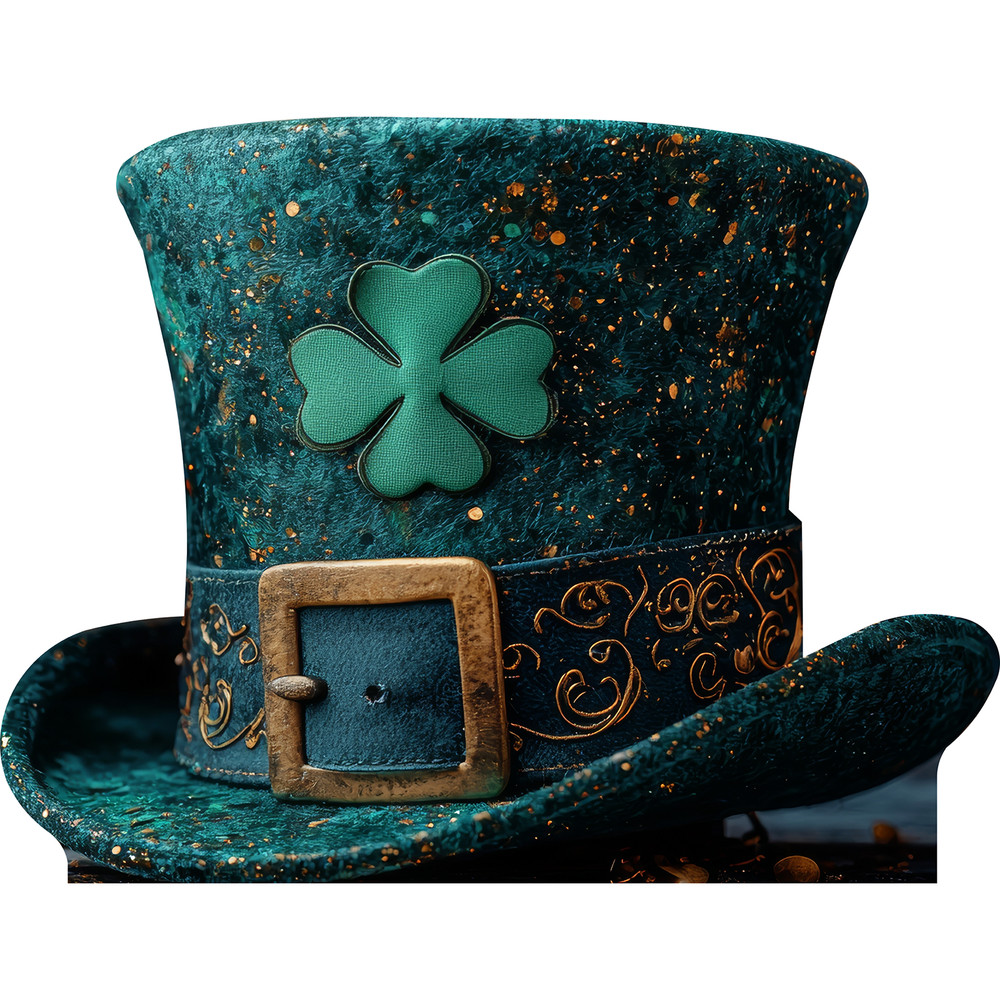 SP13276 Saint Patrick’s Day Green Irish Leprechaun Hat Shamrock Clover Cardboard
