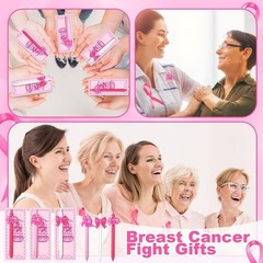 48 Sets of Breast Cancer Awareness Pens in Bulk, Football-Themed Pink Ribbon Pen