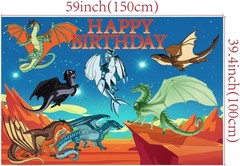 Wings of Fire Themed Birthday Party Supplies Backdrop Banner Poster Vinyl Sty 2