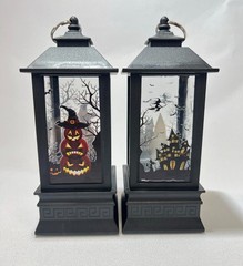 Halloween Candle Lanterns LED Lantern Lights Ghost Witch Pumpkin 2 pcs