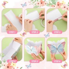 6 Pcs Butterfly Centerpieces for Baby Shower Birthday Tea Party Favors Decor …
