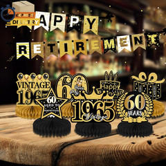9Pcs 60Th Birthday Party Decorations – 60Th Birthday Decor Men Women Black