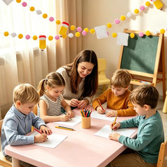 Back to School Felt Pom Banner, 7.8 Ft Pencil Pom Garland Classroom Decor | Doub
