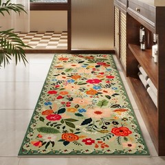 Rugcomf Runner Rug for Hallways 2'7 x 8' (Rectangular), Green