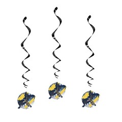 Batman Hanging Swirl Decorations Party Decor For Superhero Birthday 26 Pack