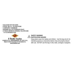 Beistle 3′ x 6′ 8″ Pkgd Plastic Balloon Bag
