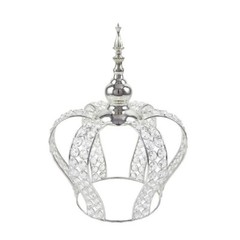 Crown Centerpiece 14″ in» x 11″ Vintage Style Metal Showpiece with Glass Crystal