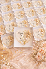 Personalized Wedding Favor Magnet, Elegant Wedding Magnets for Guests