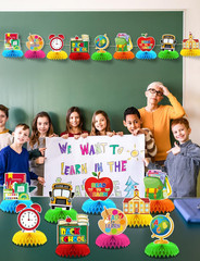 Back to School Table Decorations – 9 Pcs Welcome Back to School Centerpieces for