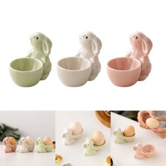 Compact Eggs Holder Rabbit Shape Household Eggs Holder Ceramic Eggs Tray