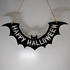 Happy Halloween Hanging Bat Decoration Ceiling Window Wall Perspex Acrylic 30cm
