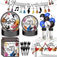 XHCYGWY Music Theme Party Decorations 110pcs Guitar Birthday Party Decoration…