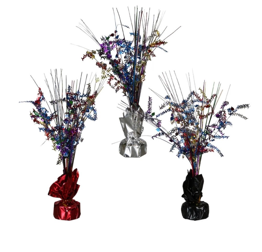 HAPPY BIRTHDAY DECORATIONS -8 Count- ( Table Centerpiece, Balloon Weight, ETC )