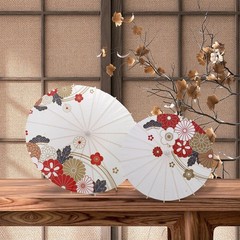 10 Pack Paper Parasol Umbrellas 12 16 Inch White
