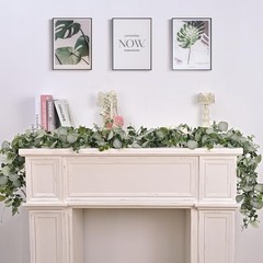 Dolicer 2 Packs 6FT Artificial Eucalyptus Garland, Faux 2 Packs, Grey Green
