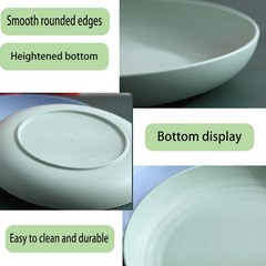 GZTFPQ Wheat Straw Plates, Unbreakable Dinner small size, multicoloured