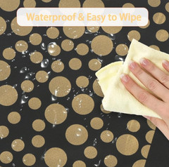4 Pack Disposable Plastic Tablecloths, Table Runner Set Plastic Rectangle Black