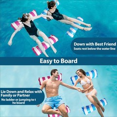 3 Pack Pool Floats,Inflatable Pool Floats Hammock 4-in-1 Multi-Purpose for Ad…