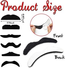 Create Joy with 48 Self-Adhesive Mustaches – Perfect for Cosplay & Family Events