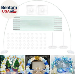 Balloon Arch Stand Kit, 10FT Wide & 7.5FT High Adjustable Balloon Arch Frame, Id