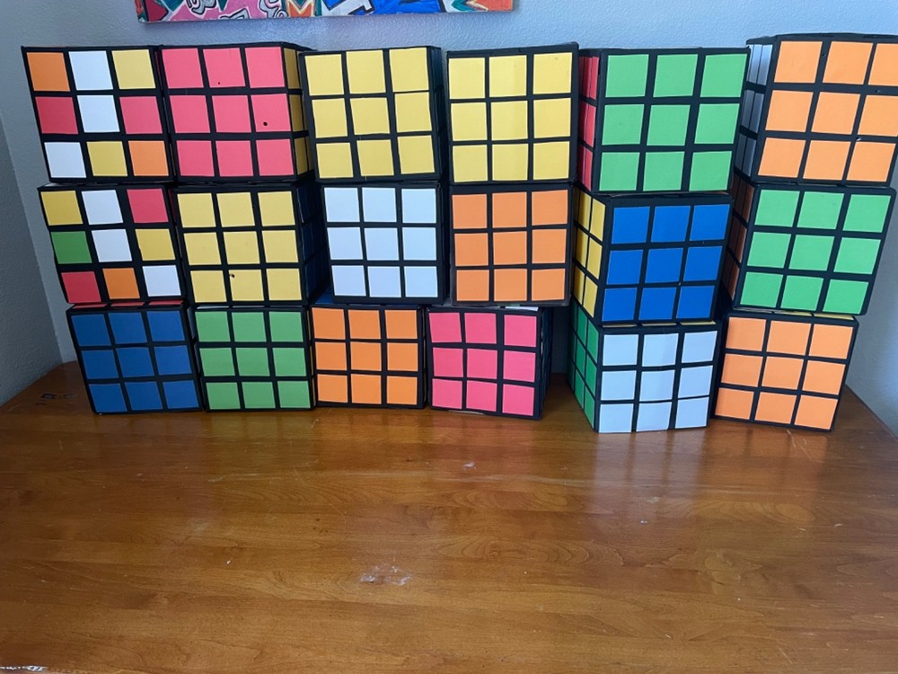 90’s Party Decor Rubik’s Cube Theme
