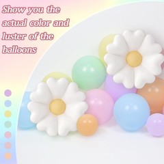 136pcs Pastel Flower Balloon Arch Kit with Pastel Purple Nude Light Pink Flow…