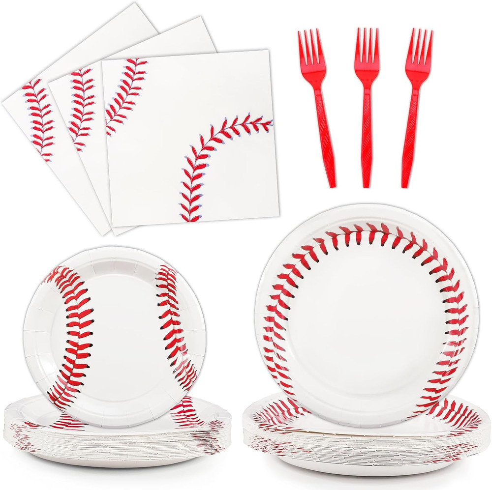 96 Pcs Baseball Party Decorations, Baseball Party Supplies Bundle Include Baseba