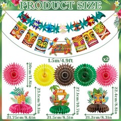 Hawaiian Luau Party Decorations Tropical Beach Aloha Palm Leaves Garland Luau…