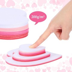 120 Pcs Heart Paper Cutouts Assorted Size Red Rose Pink White Valentines