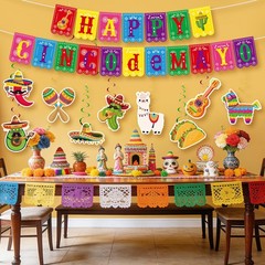 Cinco De Mayo Party Decorations Happy Banner Large, Multi