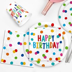 Happy Birthday Decorations: Happy Birthday Party Supplies Set with Birthday D…