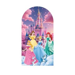 Princess Arch Backdrop Cover Girls Birthday Party Photo Background Prop