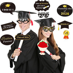 Graduation Photo Booth Props (50Count), Konsait Large Graduation Photo Props Cla