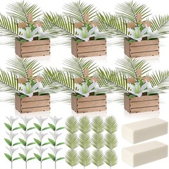 6 Sets First Communion Table Decor Easter Wooden Cross Centerpieces Artificia…